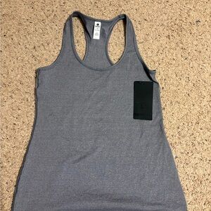 90 Degree Racerback Tank Top Gray